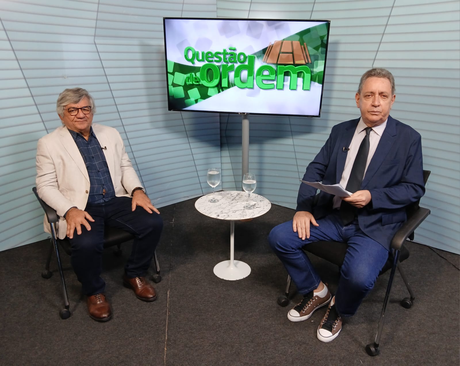 Secretário de Planejamento e Gestão do Estado Alexandre Cialdine e jornalista Renato Abreu