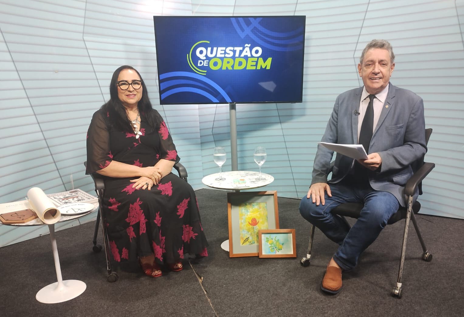 Artista visual Maria do Socorro Torquato Maia e jornalista Renato Abreu