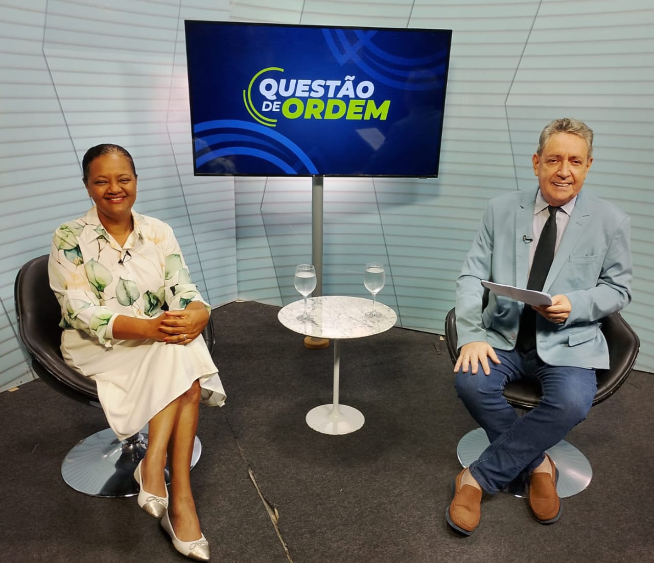 Secretária Sandra Monteiro e Renato Abreu