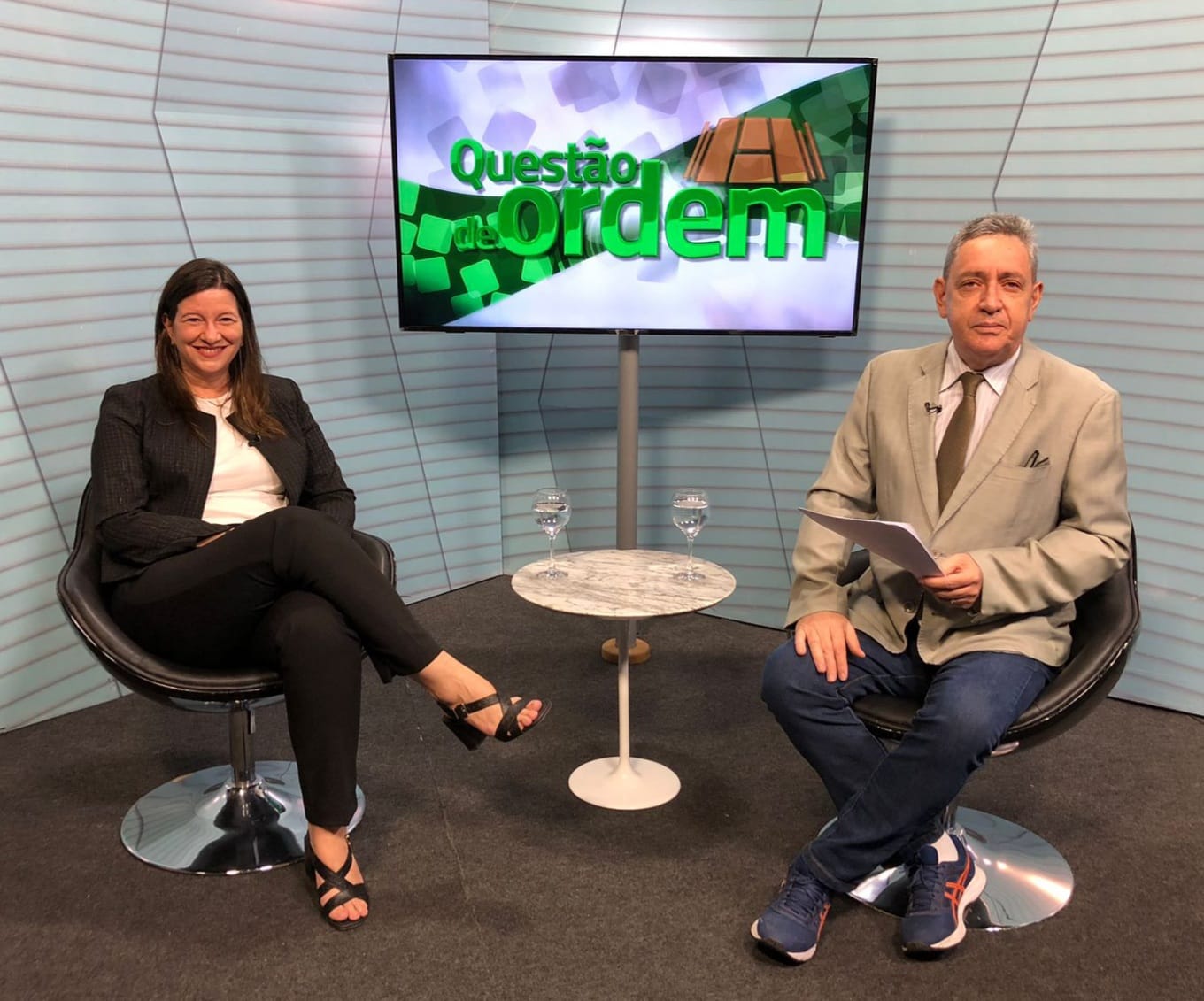 Deputada Lia Gomes e jornalista Renato Abreu