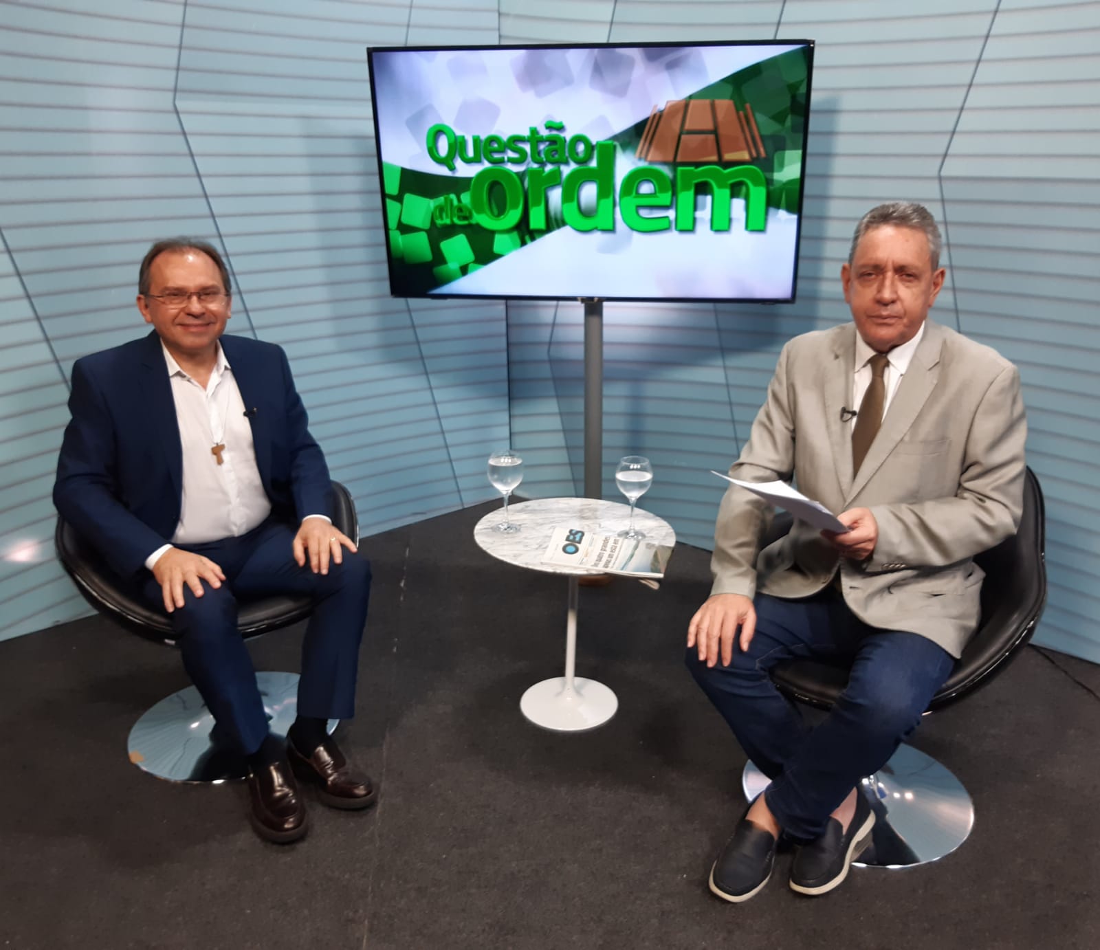 Carlos Matos e jornalista Renato Abreu