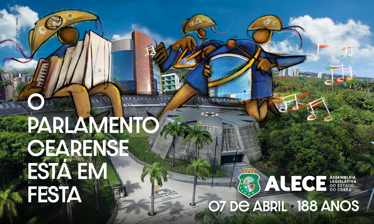 Ex-presidentes da Alece e ex-deputados estaduais tratam da atuação da Casa ao longo dos 188 anos - Arte: Núcleo de Publicidade/Alece