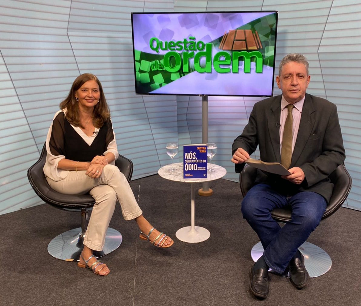 ornalista Cristina Serra e jornalista Renato Abreu