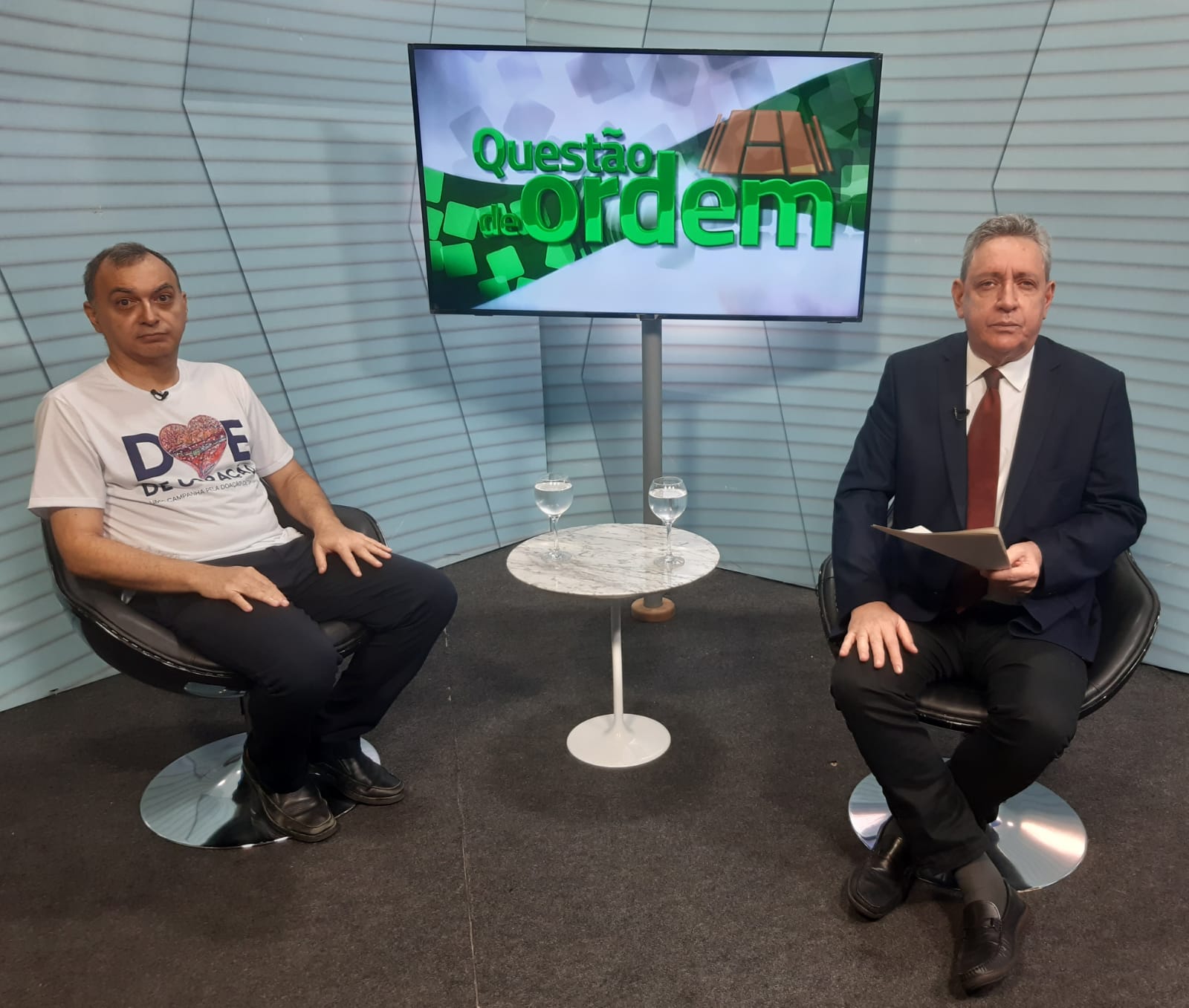 professor Jailton Vieira e jornalista Renato Abreu