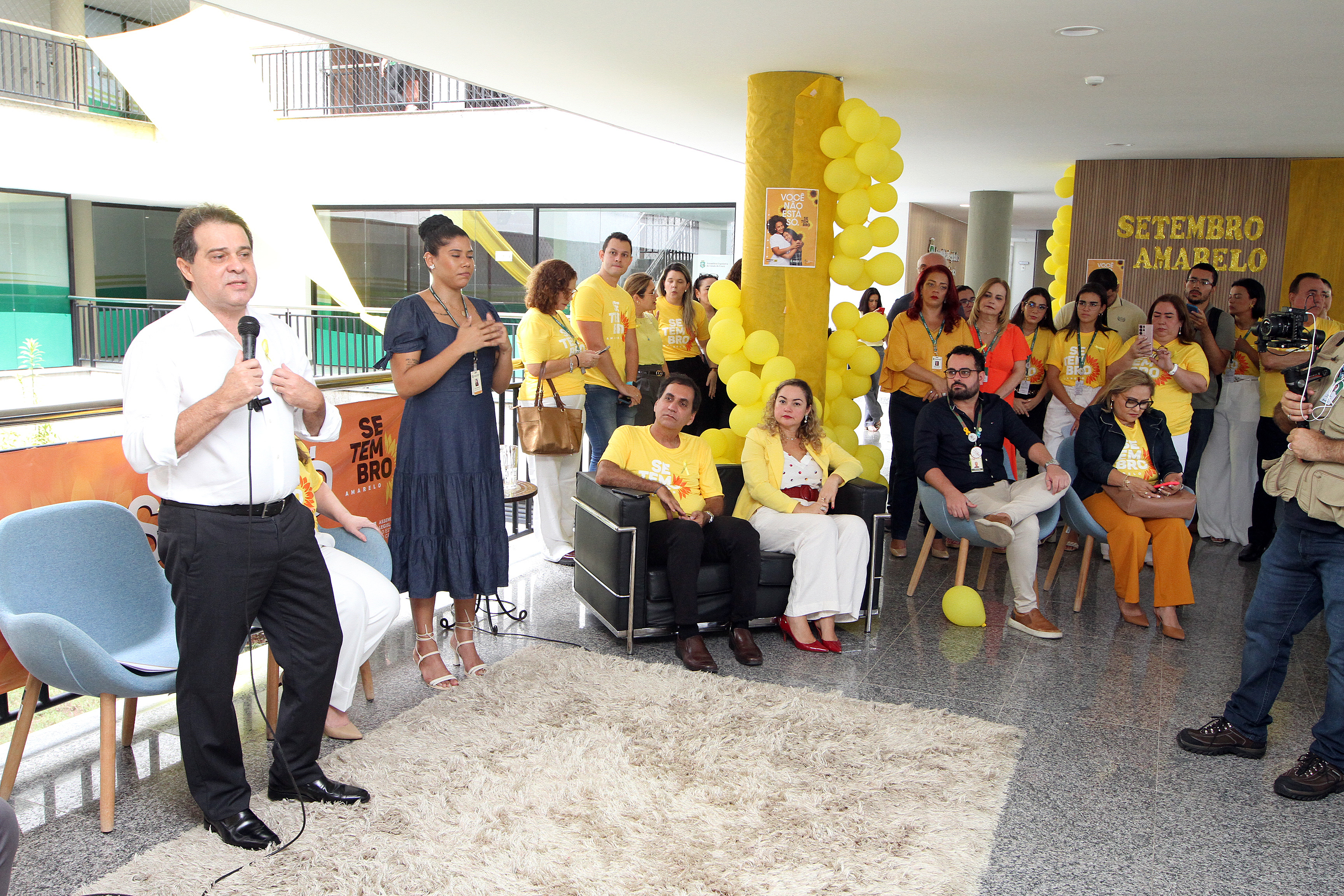 Presidente da Alece, deputado Evandro Leitão, participa do lançamento da Campanha Setembro Amarelo