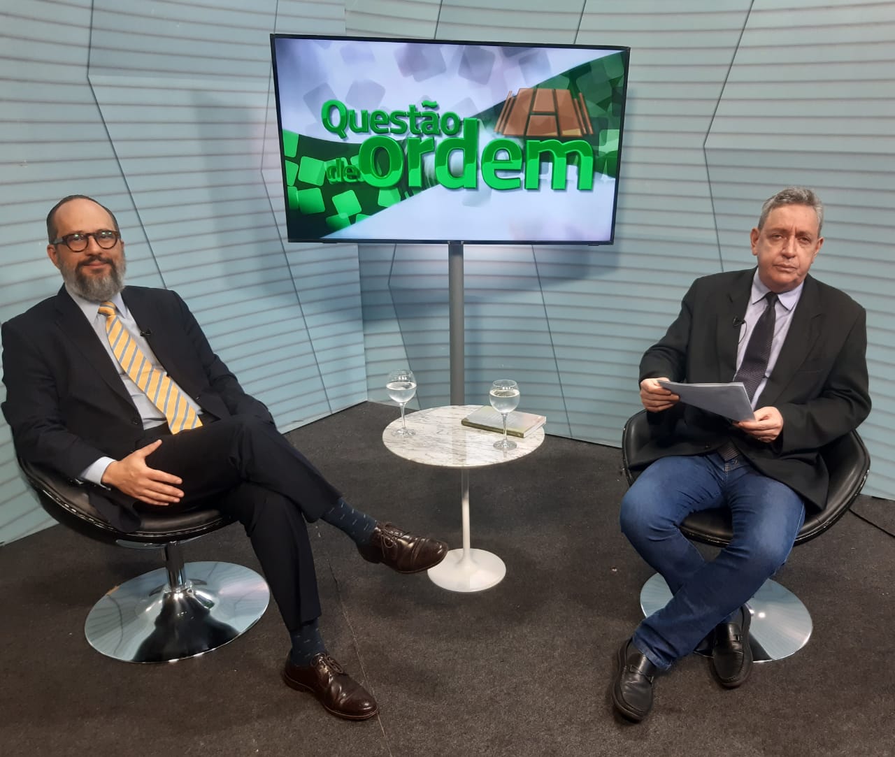 Professor Rafael Mota e jornalista Renato Roseno