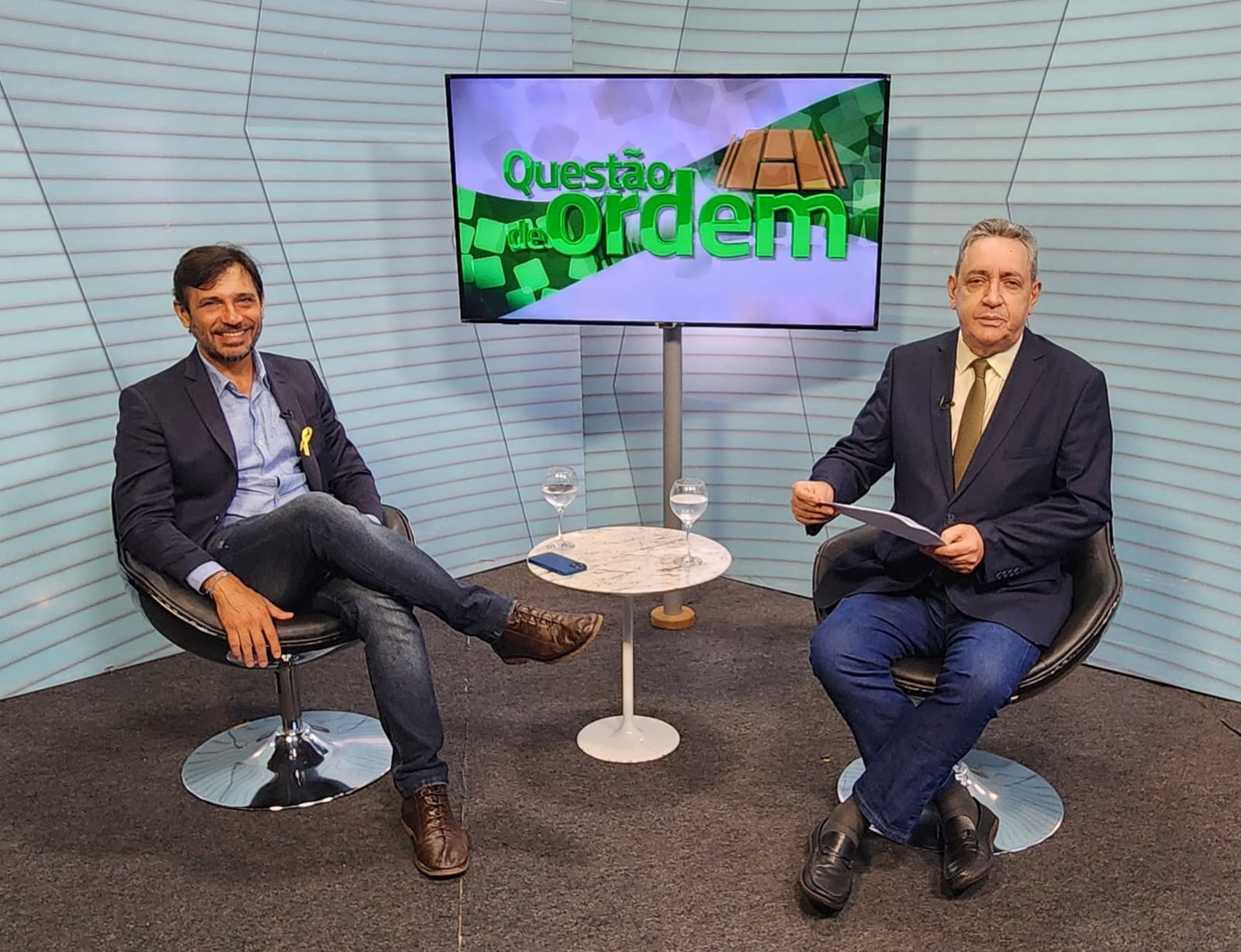 Deputado Guilherme Sampaio e jornalista Renato Abreu