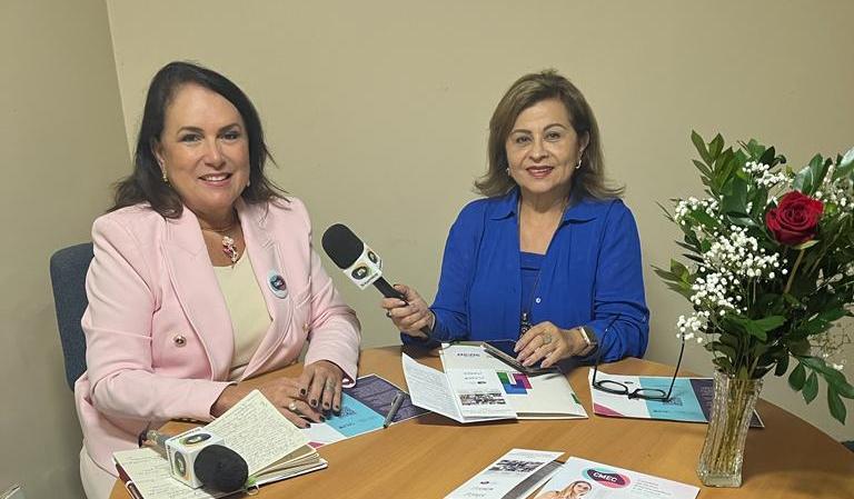 Silvana Frota e a empresária Ana Luíza Costa, em entrevista para o quadro "Conversa de mulher"