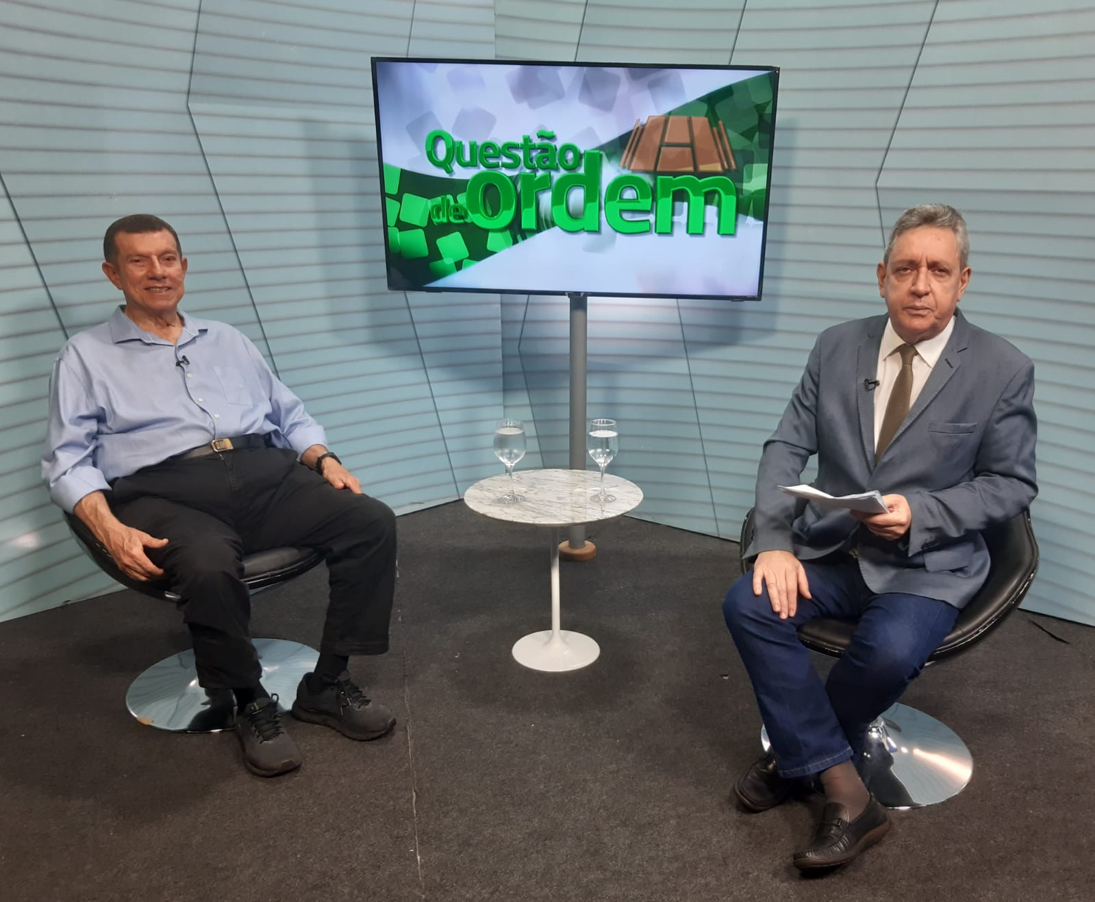 Ex-prefeito de Fortaleza, César Cals Neto e jornalista Renato Abreu