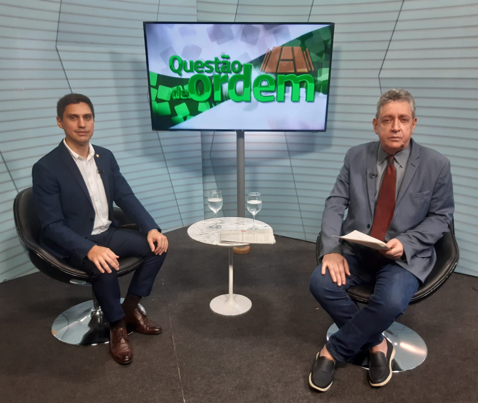 Cientista político Pedro Barbosa e o jornalista Renato Abreu