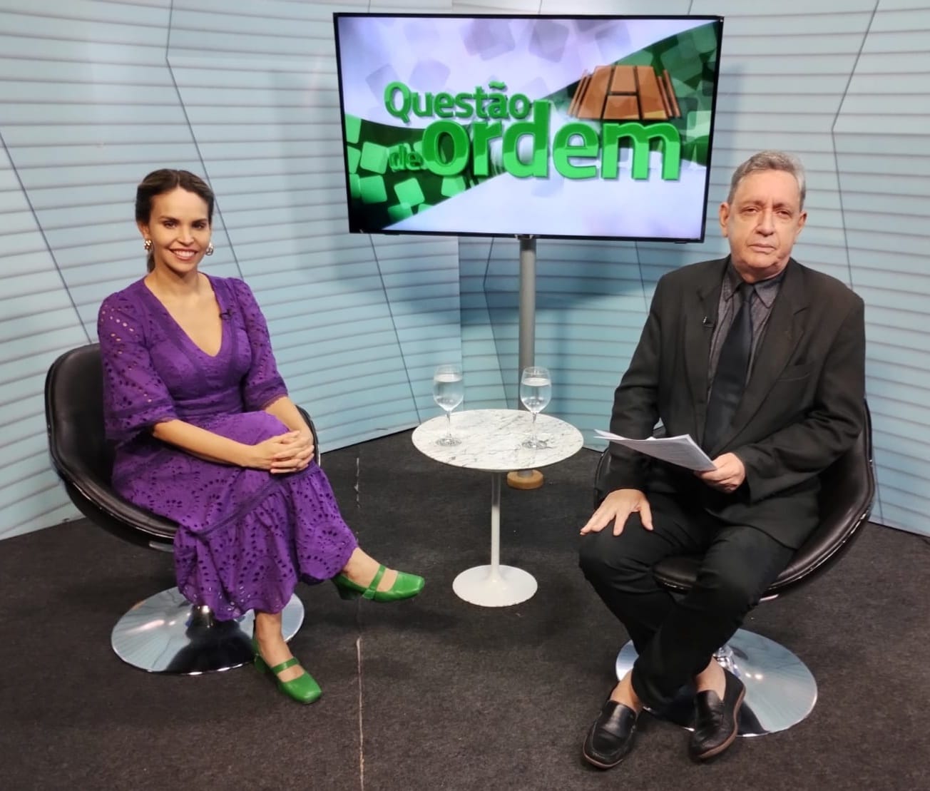 Deputada Gabriella Aguiar e jornalista Renato Abreu