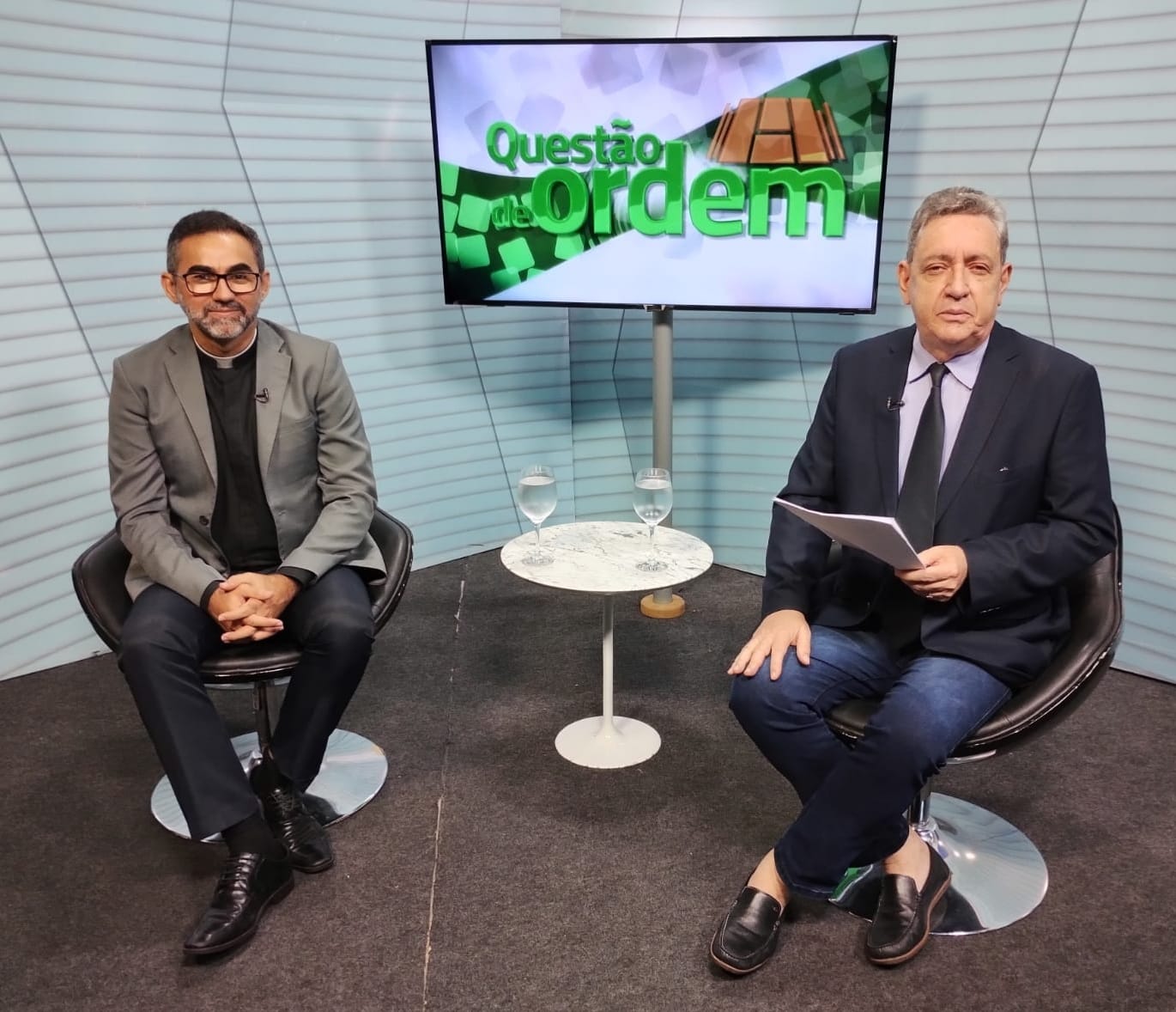 Frei Ricardo Régis e o jornalista Renato Abreu