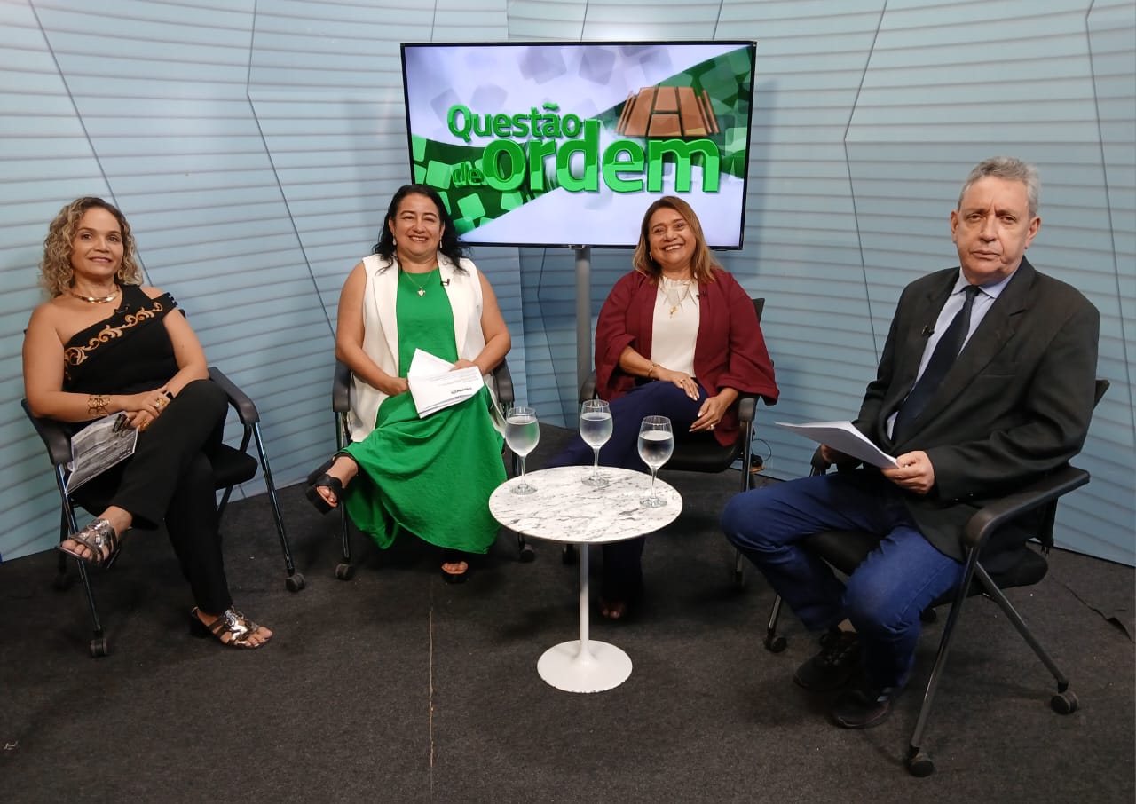 Maruza Leal, Lídia Lourinho, Norma David e o jornalista Renato Abreu