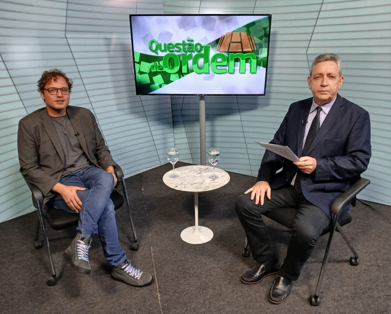 Jornalista Tadeu Sposito do Amarau e jornalista Renato Abreu