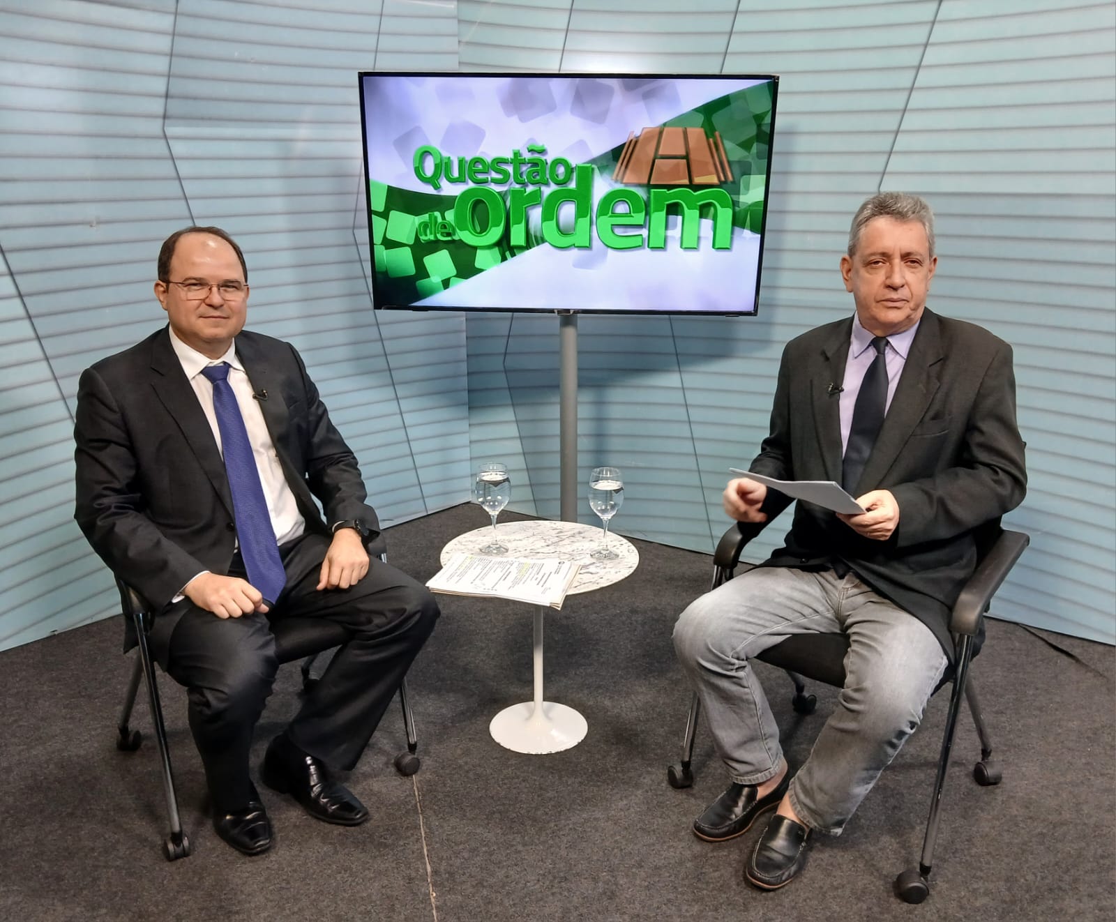 Marcus Mauricius Holanda e jornalista Renato Abreu