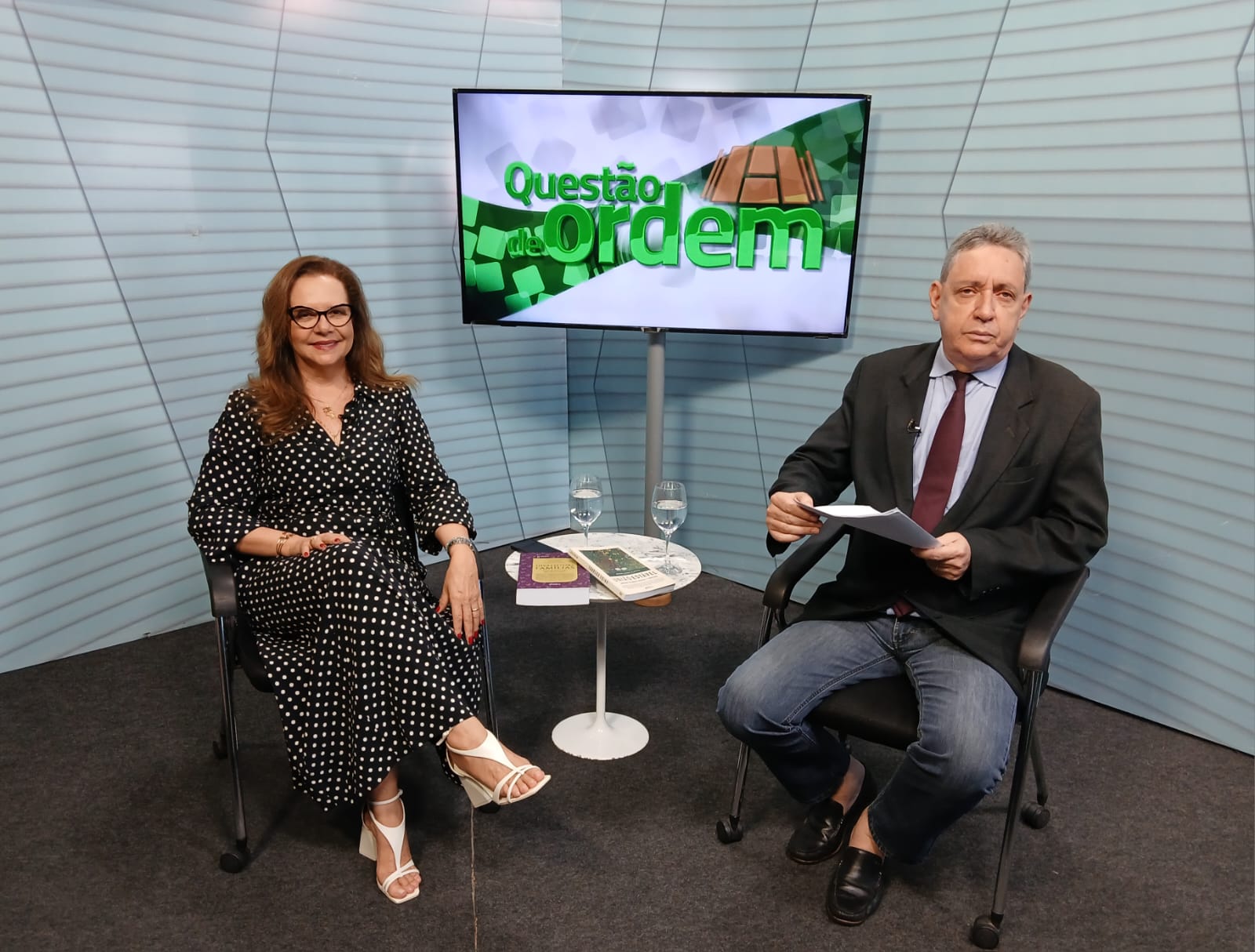 Joyceane Menezes e o jornalista Renato Abreu