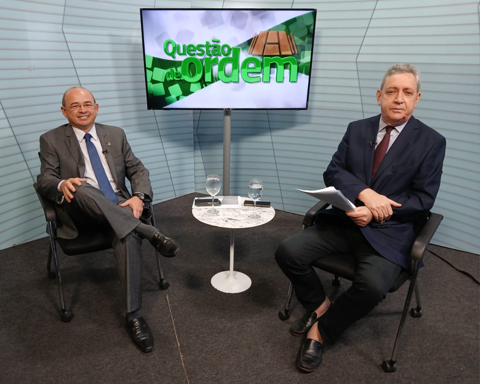 Deputado Sérgio Aguiar (PDT) e jornalista Renato Abreu