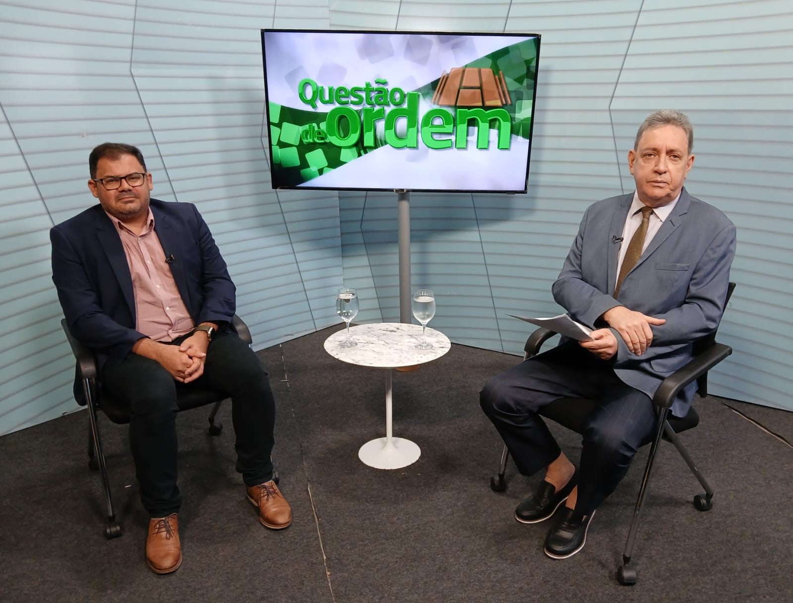 Diretor do Diap, Neuriberg Dias e jornalista Renato Abreu