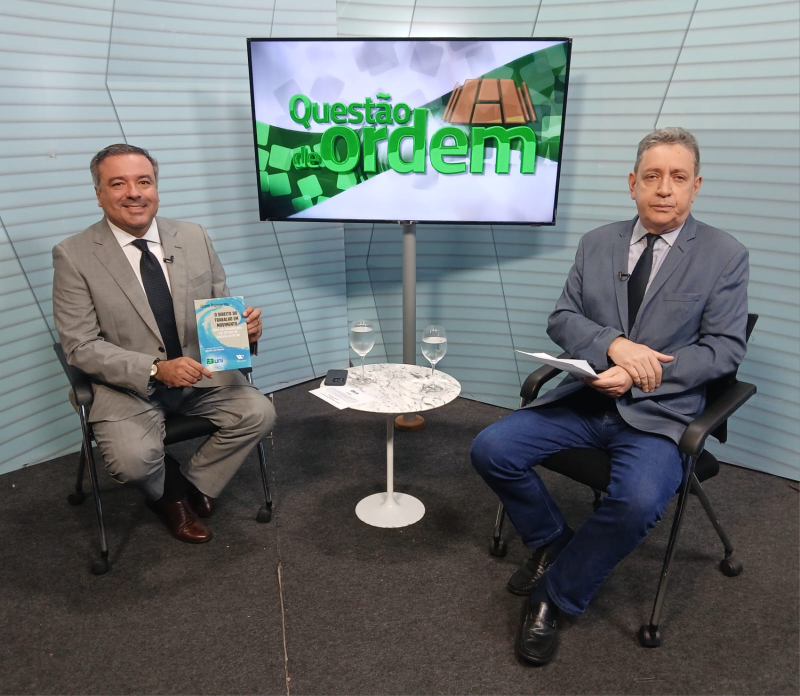 Professor Eduardo Pragmácio Filho e jornalista Renato Abreu