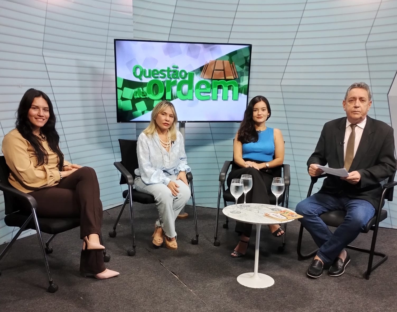 Bianca Mota, Mônica Tassigny, Mariana Távora e jornalista Renato Abreu