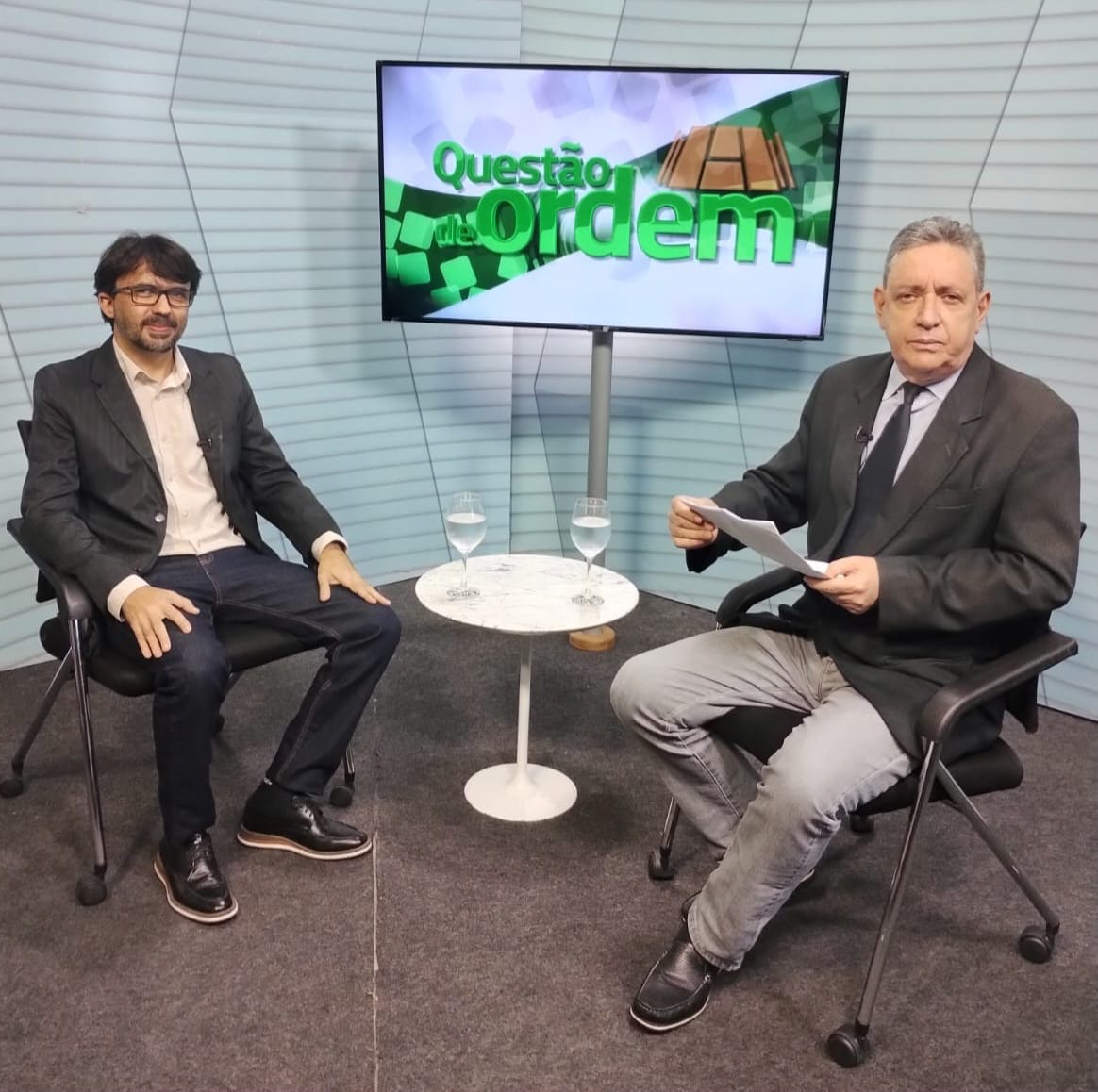 Professor Murilo Luna e jornalista Renato Abreu