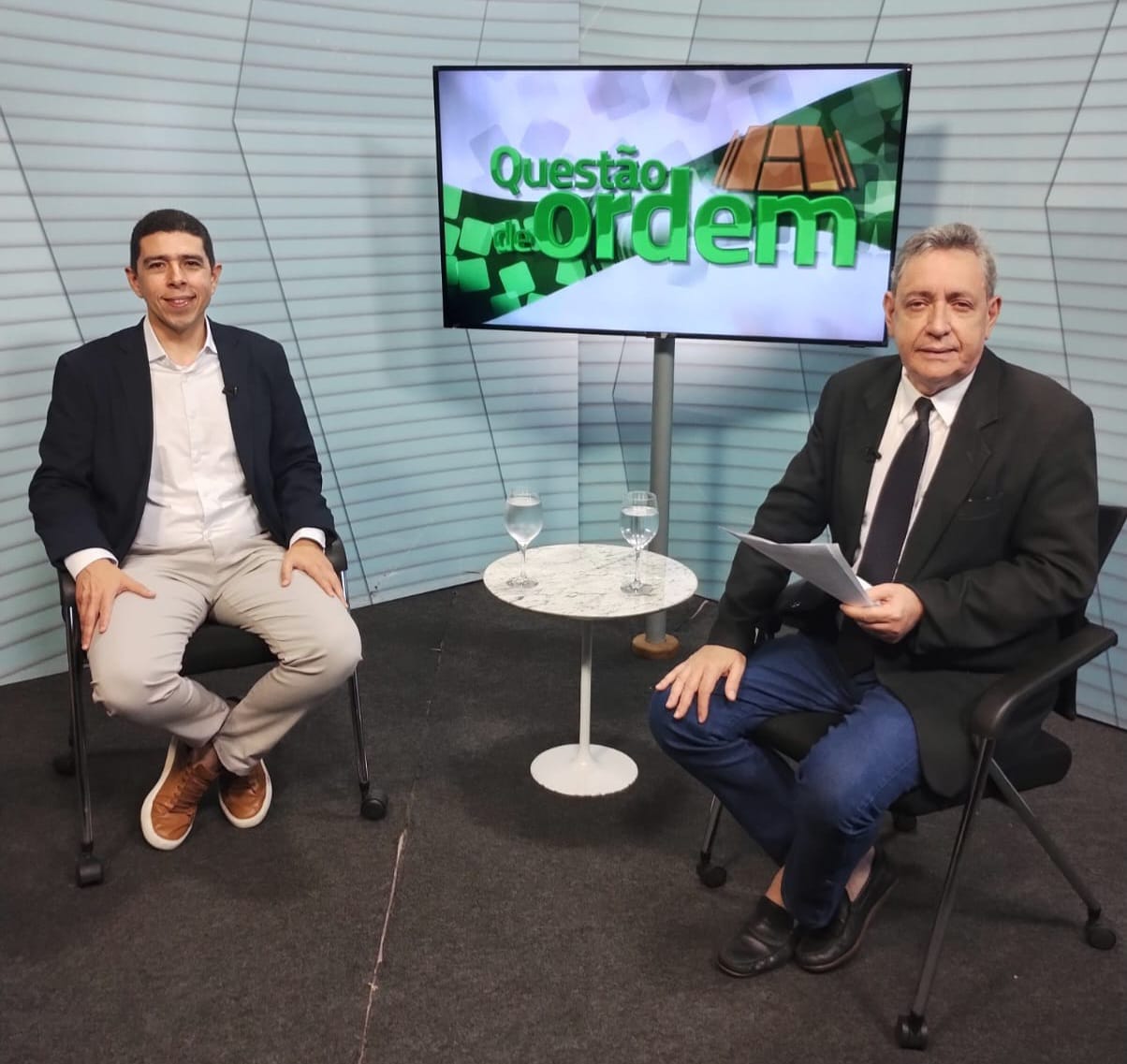 Luiz Alves, diretor do Instituto Atlântico e jornalista Renato Abreu