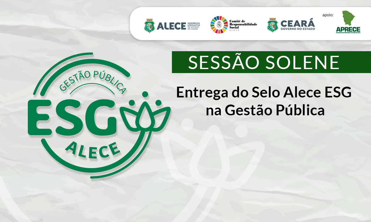 Assembleia Legislativa realiza entrega do Selo Alece ESG em solenidade nesta quarta