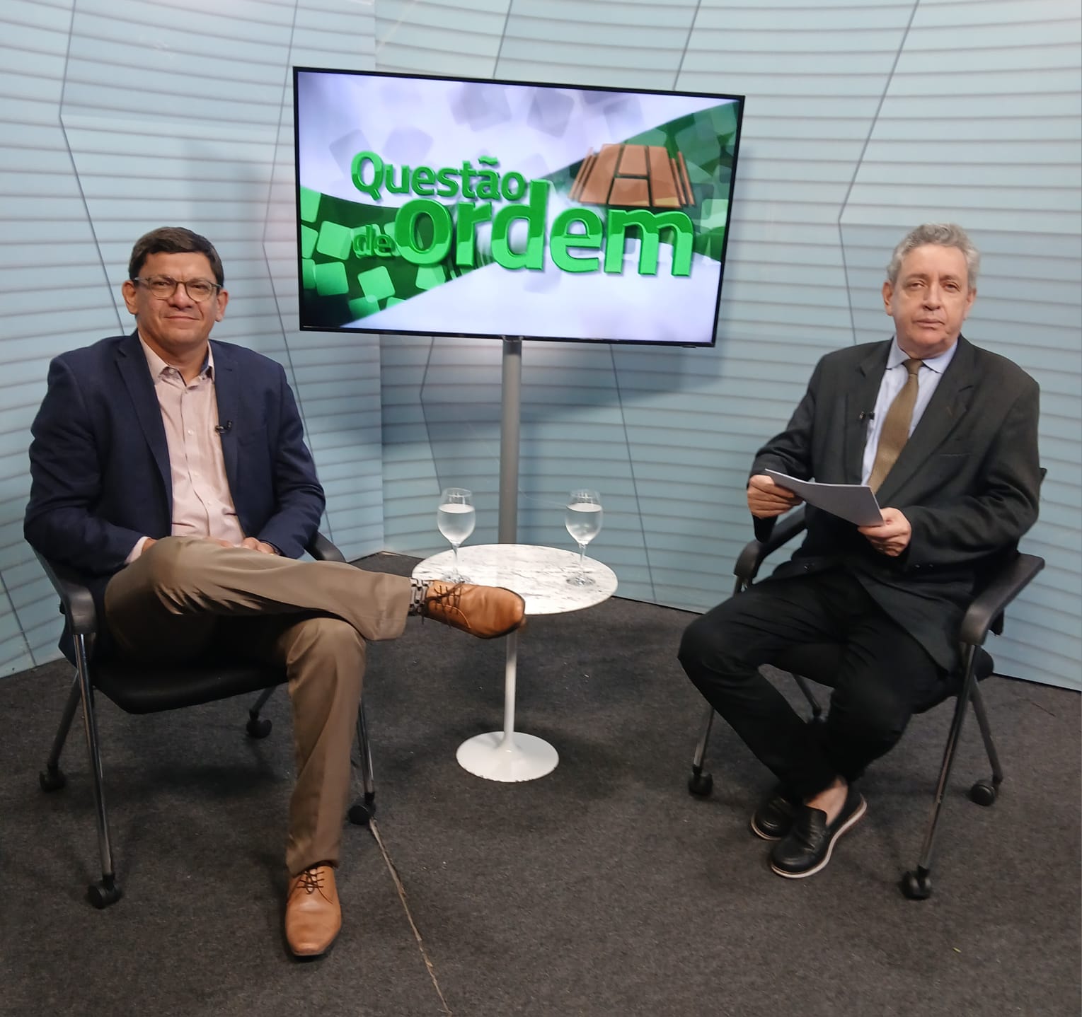 João Neto, presidente da Comissão de Direito Digital da OAB-CE, e o jornalista Renato Abreu