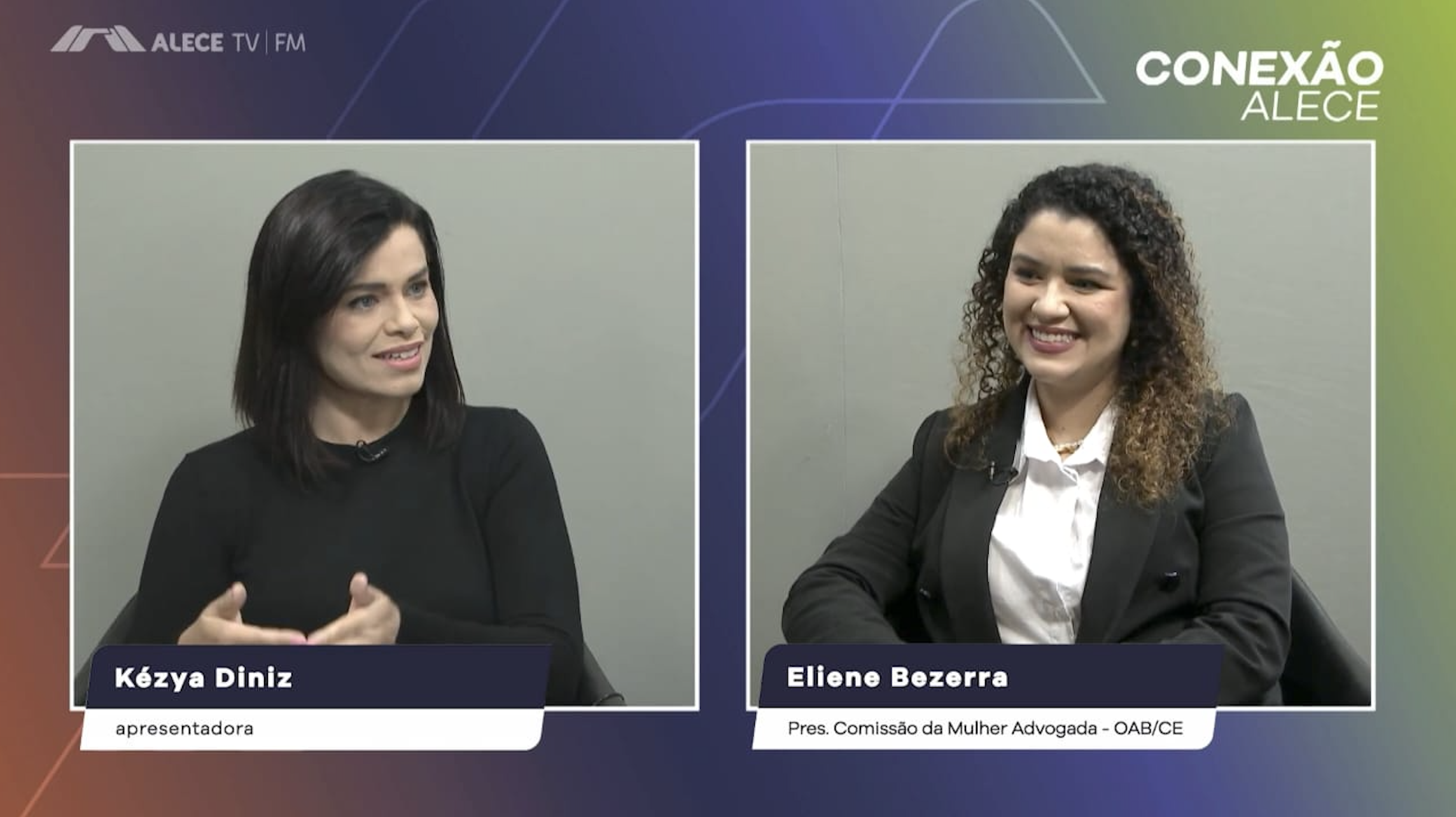 Eliene Bezerra aborda os desafios e avanços na proteção à mulher no Conexão Alece