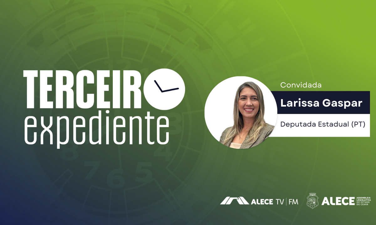 Deputada Larissa Gaspar participa do programa Terceiro Expediente nesta sexta