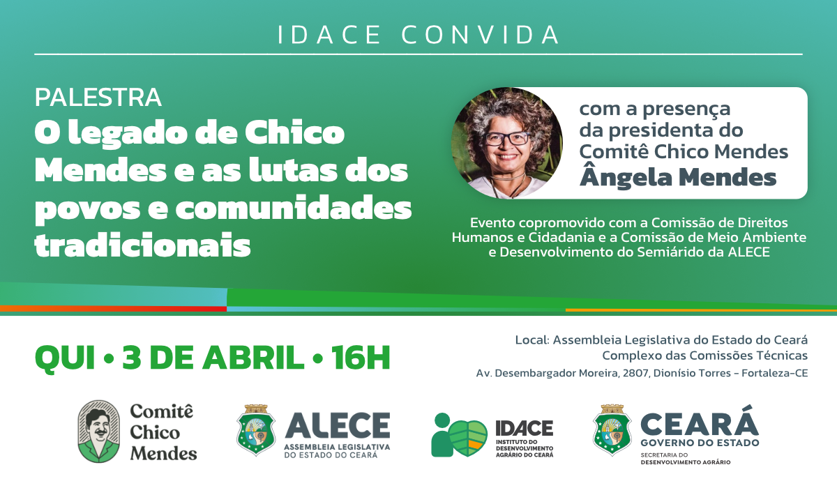 Comissões de Direitos Humanos e Meio Ambiente apresentam palestra sobre Chico Mendes