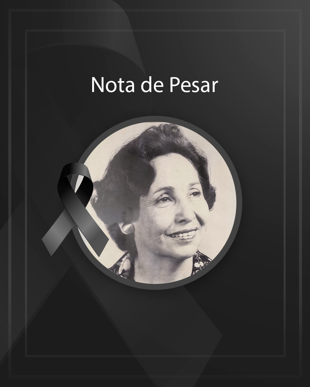 Nota de pesar pelo falecimento da ex-deputada Zélia Mota