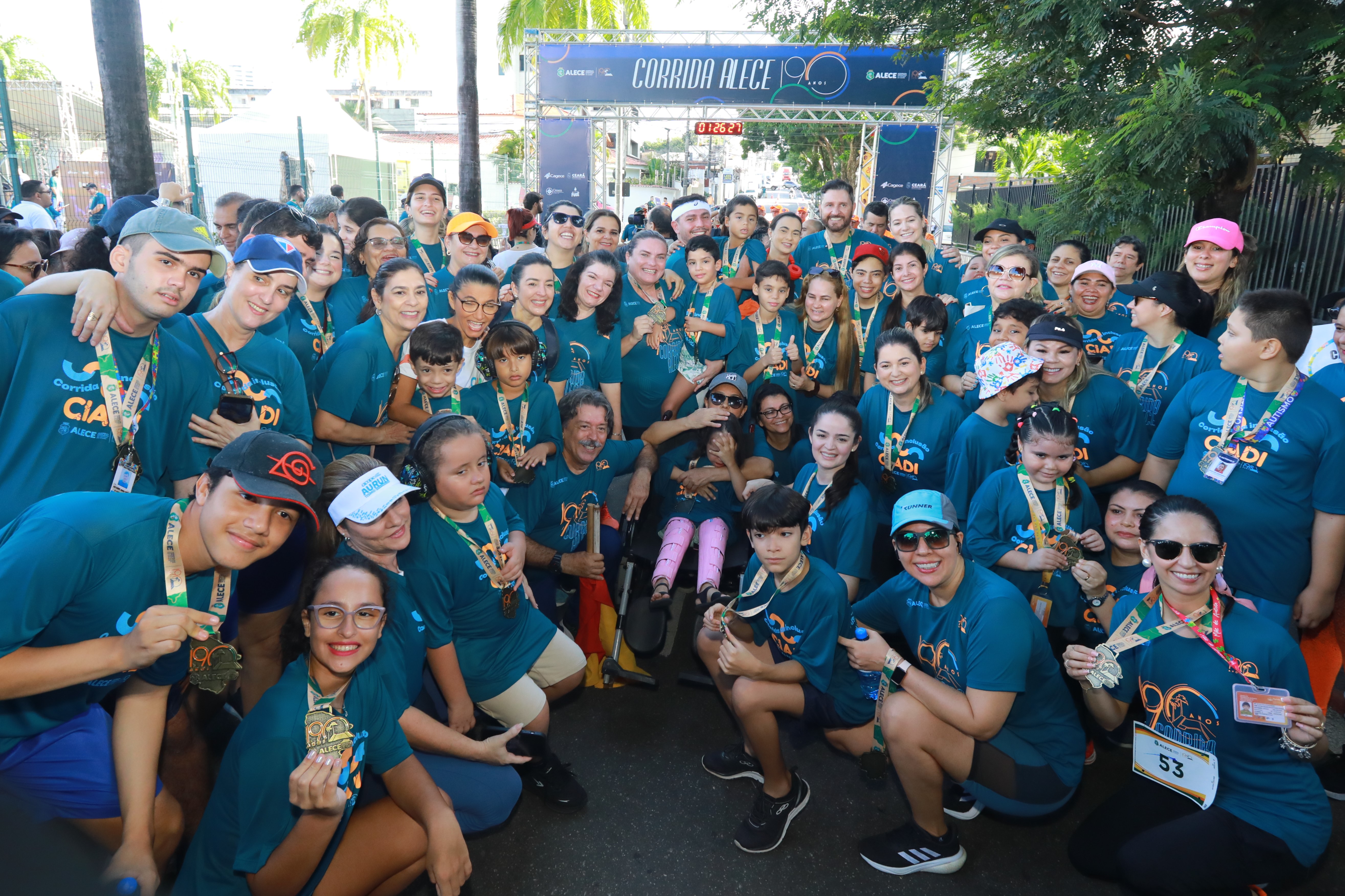 Público atendido pelo Ciadi participou da corrida de rua em celebração aos 190 anos da Alece