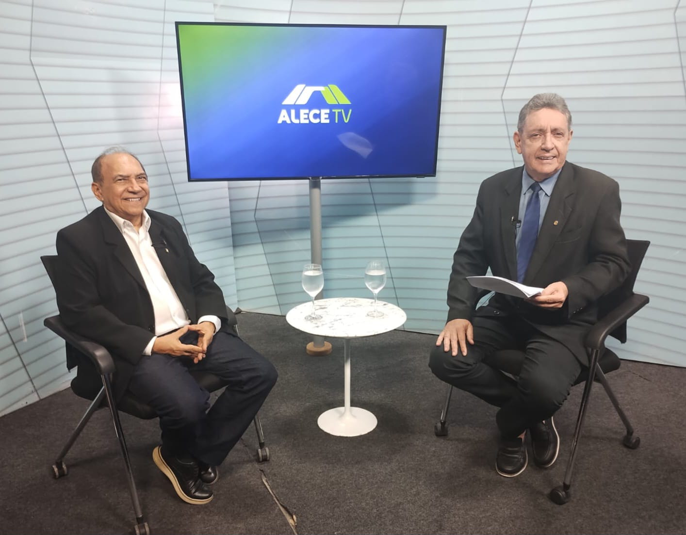 Francisco Lopes, superintendente do IBGE, e jornalista Renato Abreu