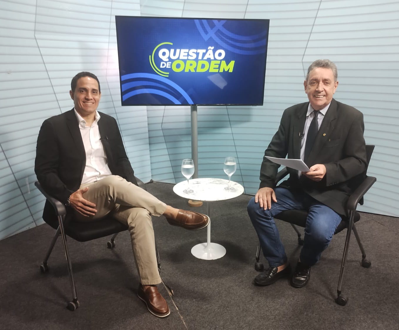 Professor André Studart e o jornalista Renato Abreu