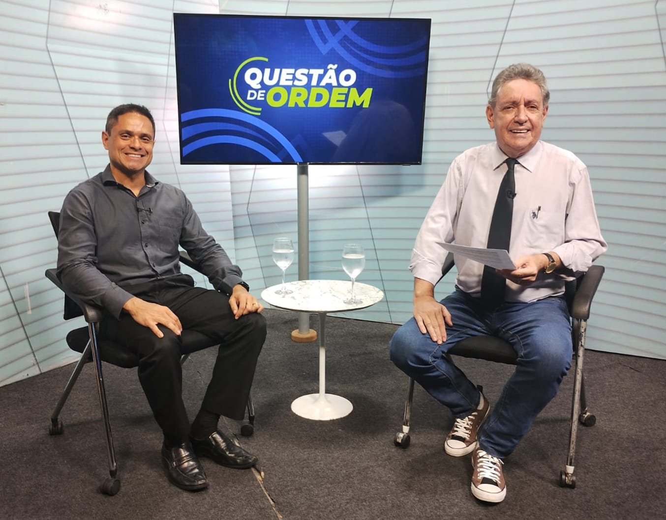 Médico e cirurgião Wellington Alves Filho e jornalista Renato Abreu