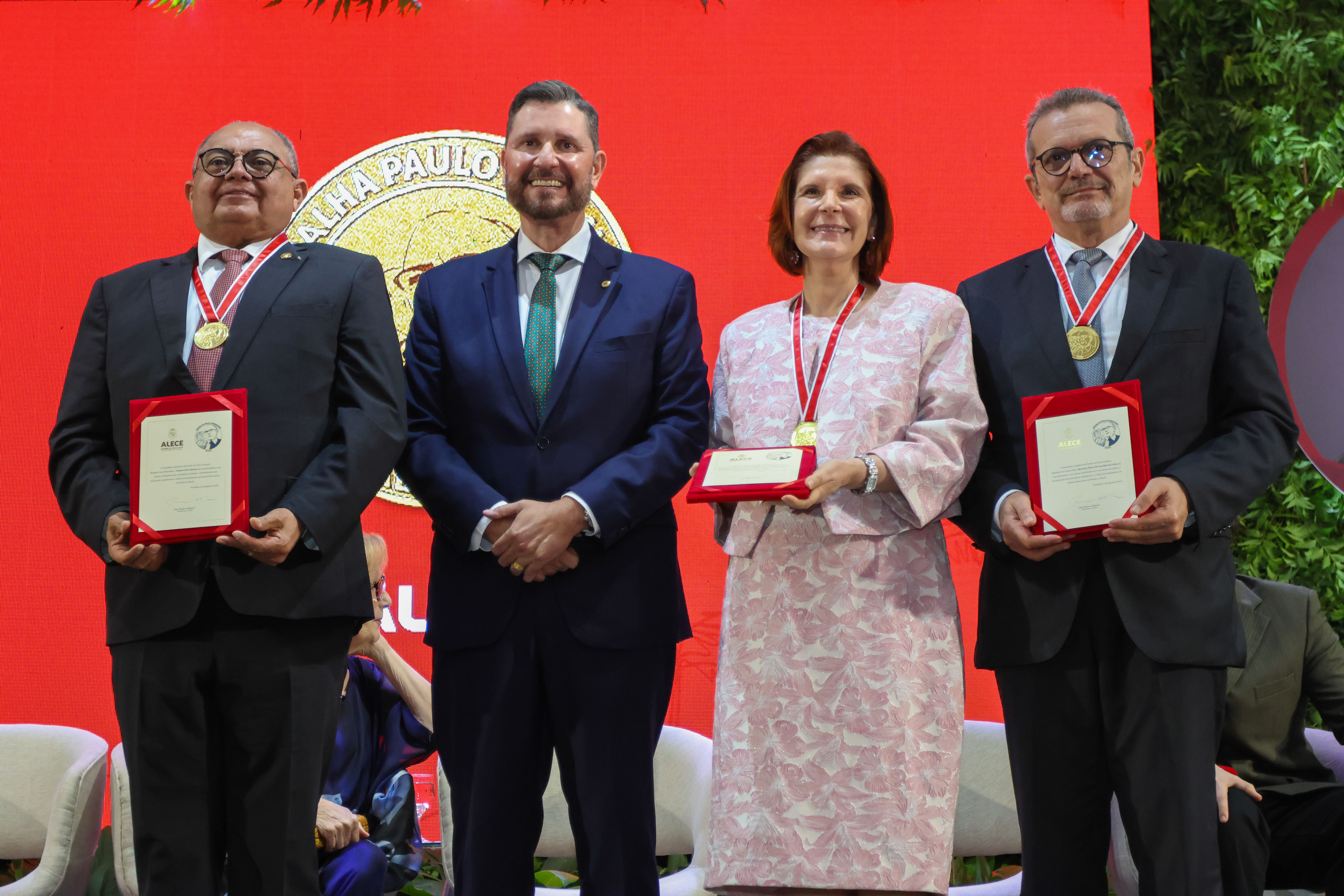 Ministro Teodoro Silva Santos, deputado Romeu Aldigueri (PSB), ministra Maria Elizabeth Guimarães Teixeira Rocha e procurador Martônio Mont'Alverne Barreto Lima