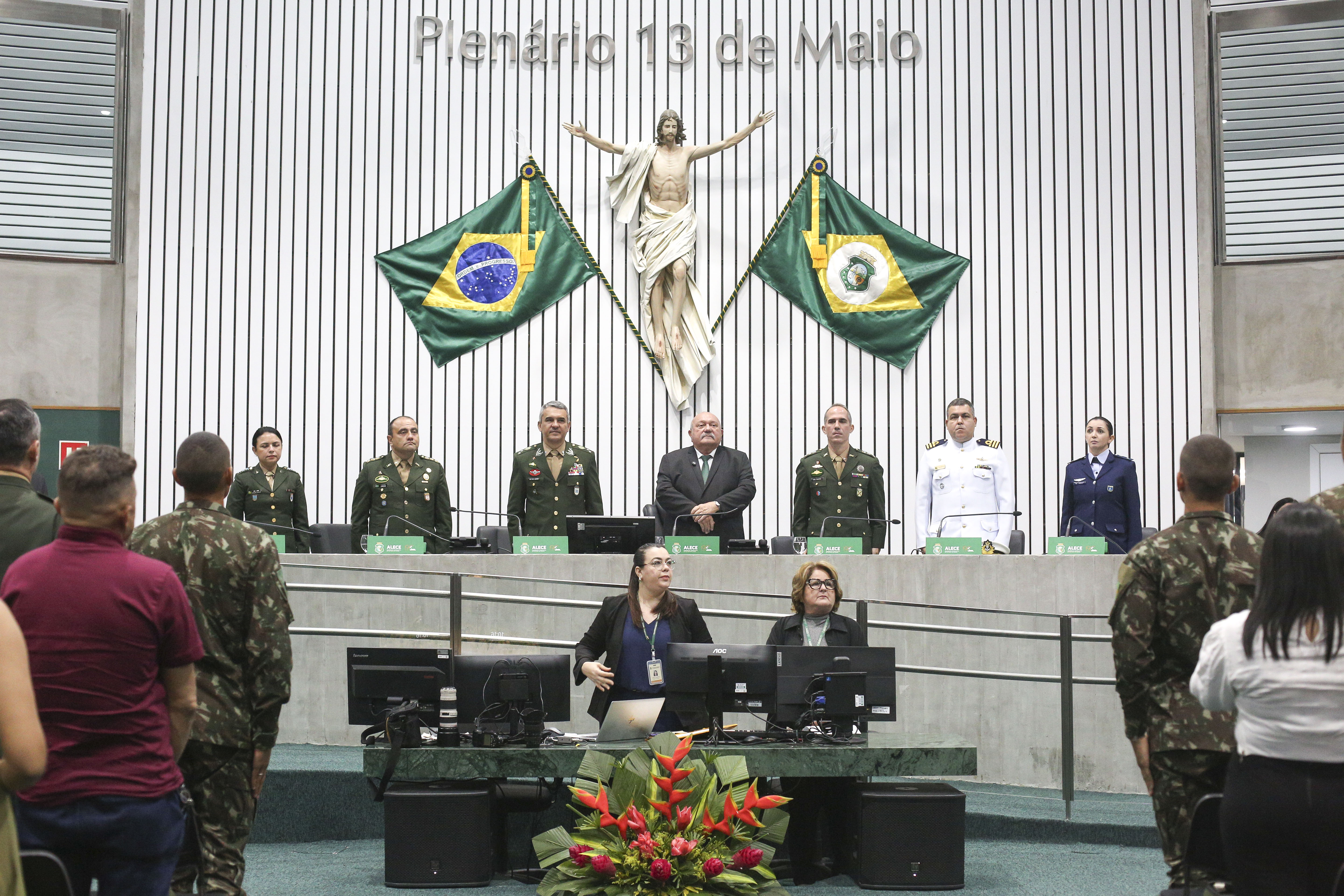 A cerimônia destacou os feitos e simbolismo em torno do soldado na História