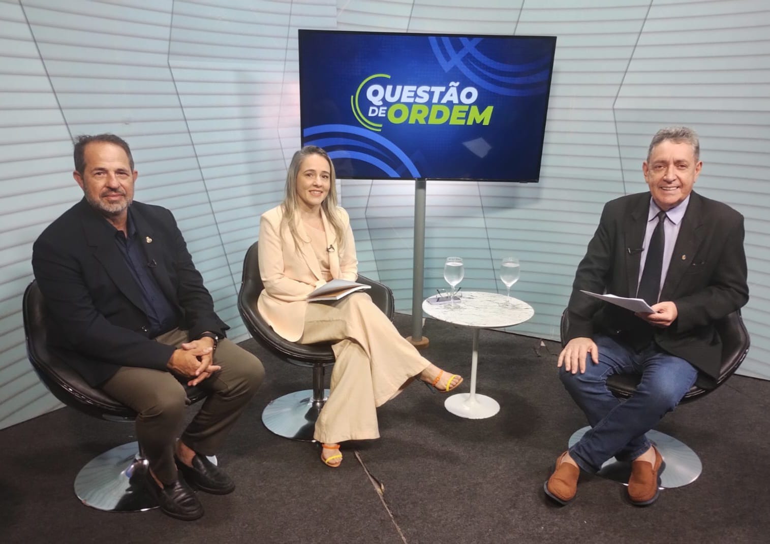 João Milton Cunha, Taise Vasconcelos e Renato Abreu