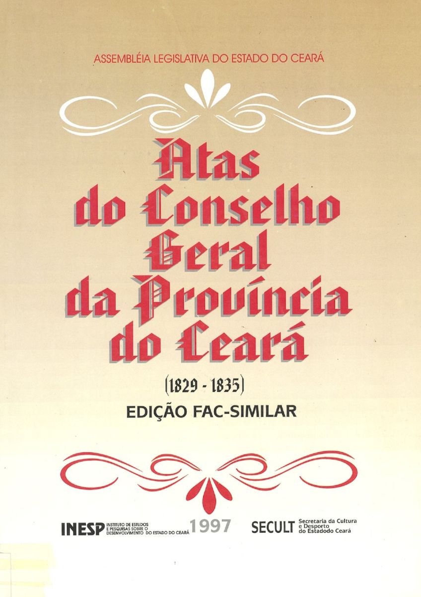 1997 - ATAS DO CONSELHO GERAL (1829 – 1835)