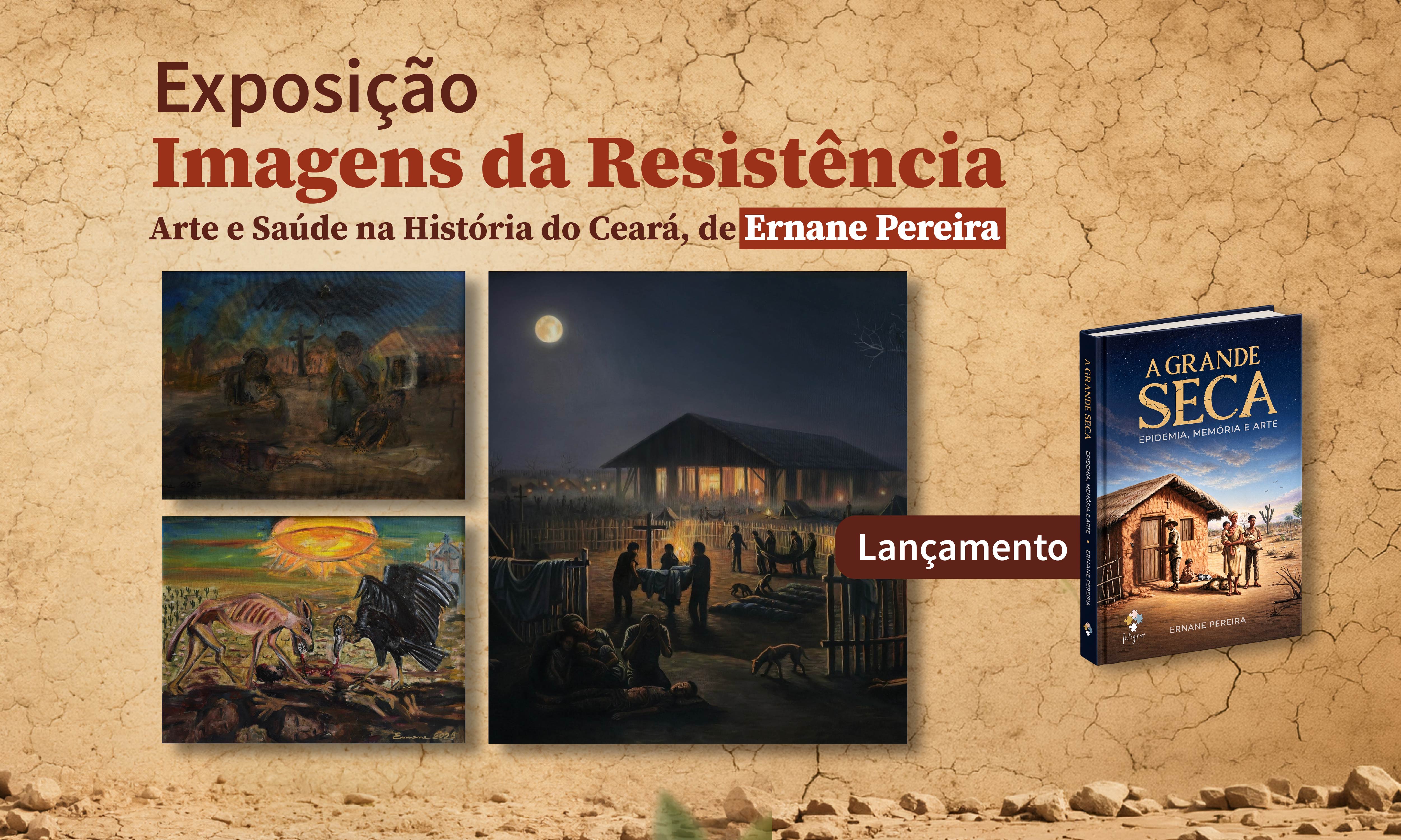 A programação conta com abertura de exposição e lançamento do livro, ambas obras de Ernane Pereira.