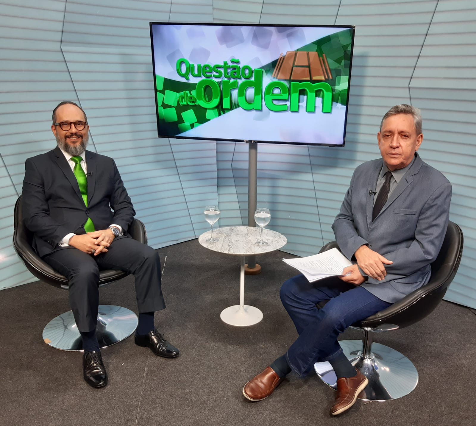 Rafael Mota, professor da Unifor, e o jornalista Renato Abreu