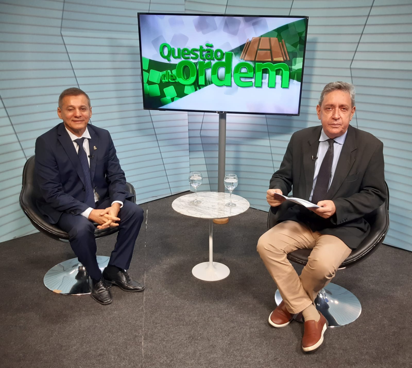 Deputado José Firmo Camurça (União) e jornalista Renato Abreu