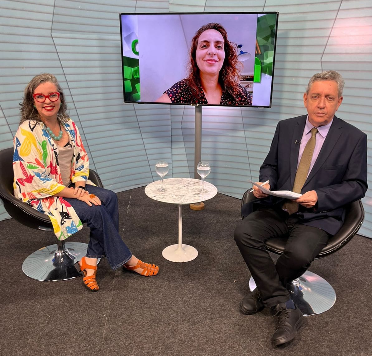 Médicas Rafaela Pacheco, Helena Petta e jornalista Renato Abreu