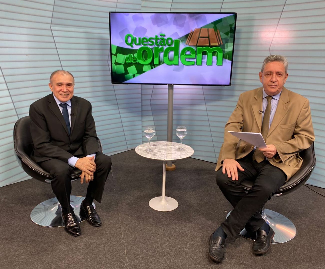 Procurador Antônio de Oliveira Lima e jornalista Renato Abreu