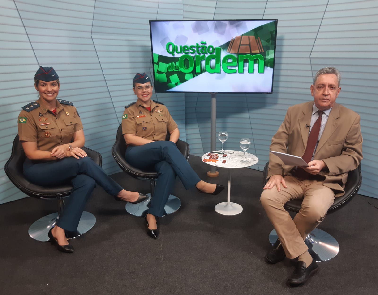 Capitã Samara, Juliany Freire e jornalista Renato Abreu