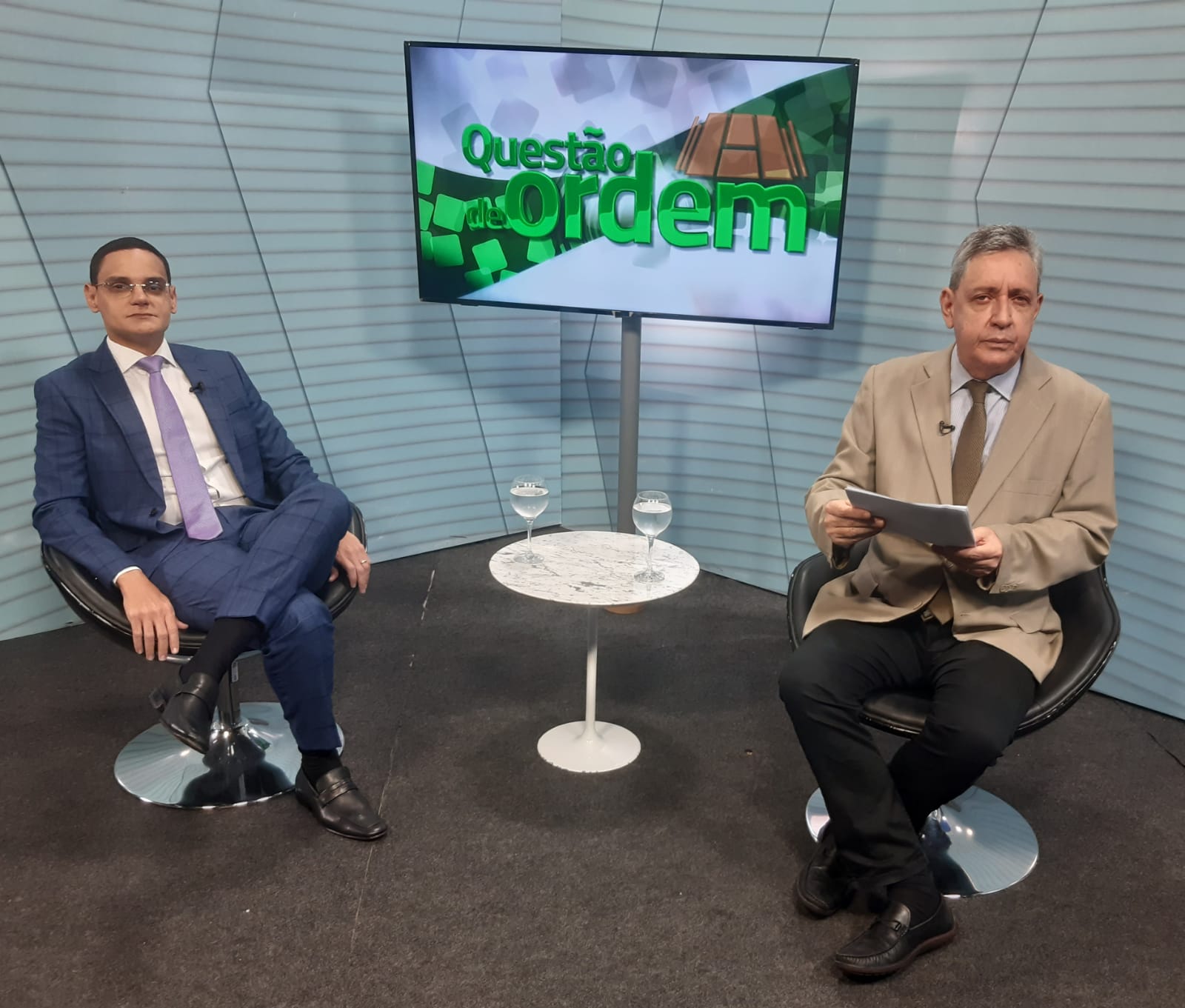 Procurador Geral do Estado Rafael Machado Moraes e jornalista Renato Abreu