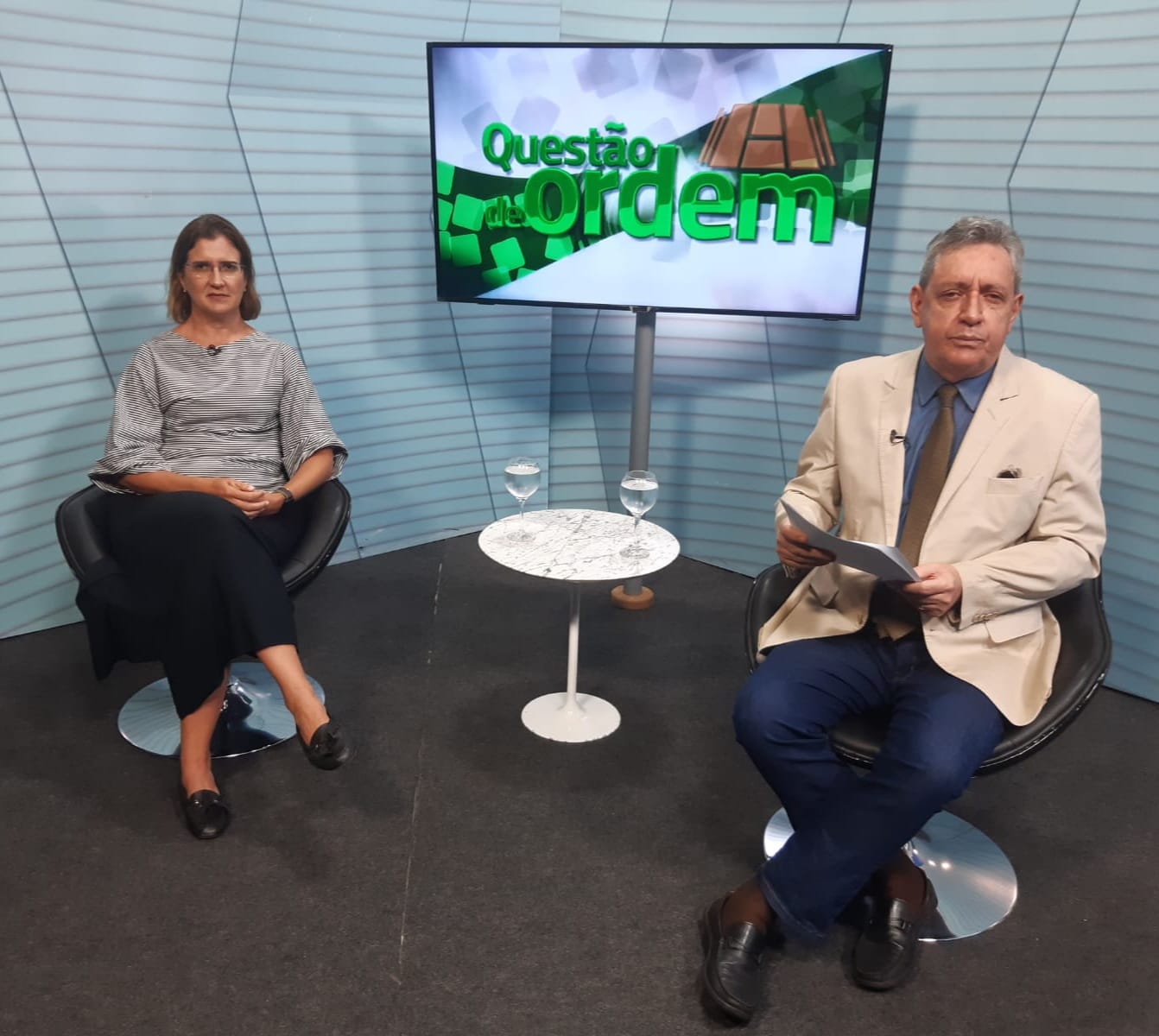 Manuela Nogueira, coordenadora Especial de Projetos Integrados da Prefeitura de Fortaleza e jornalista Renato Abreu.