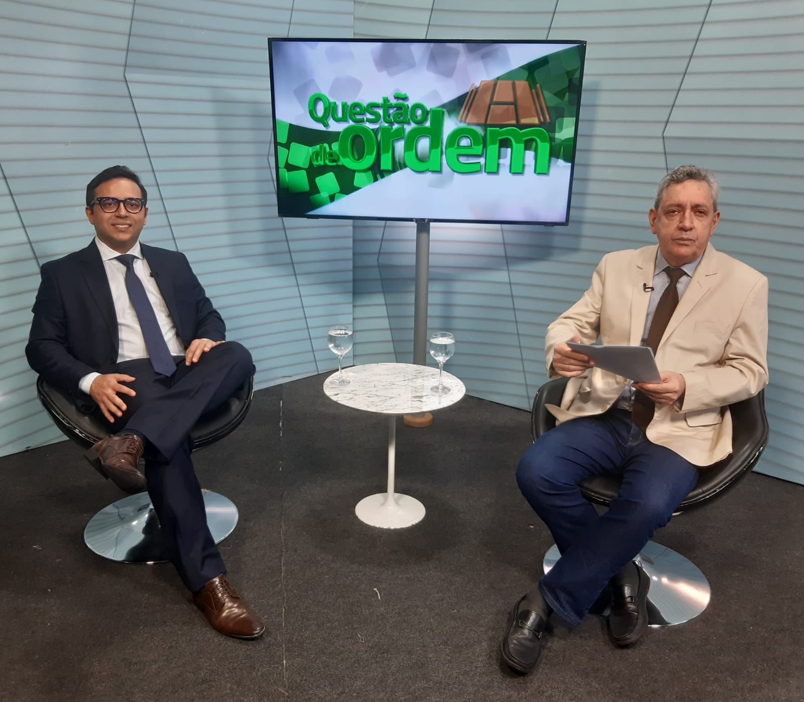 Diretor do Sinoredi-CE, Jackes Rodrigues Ferreira Filho, e o jornalista Renato Abreu