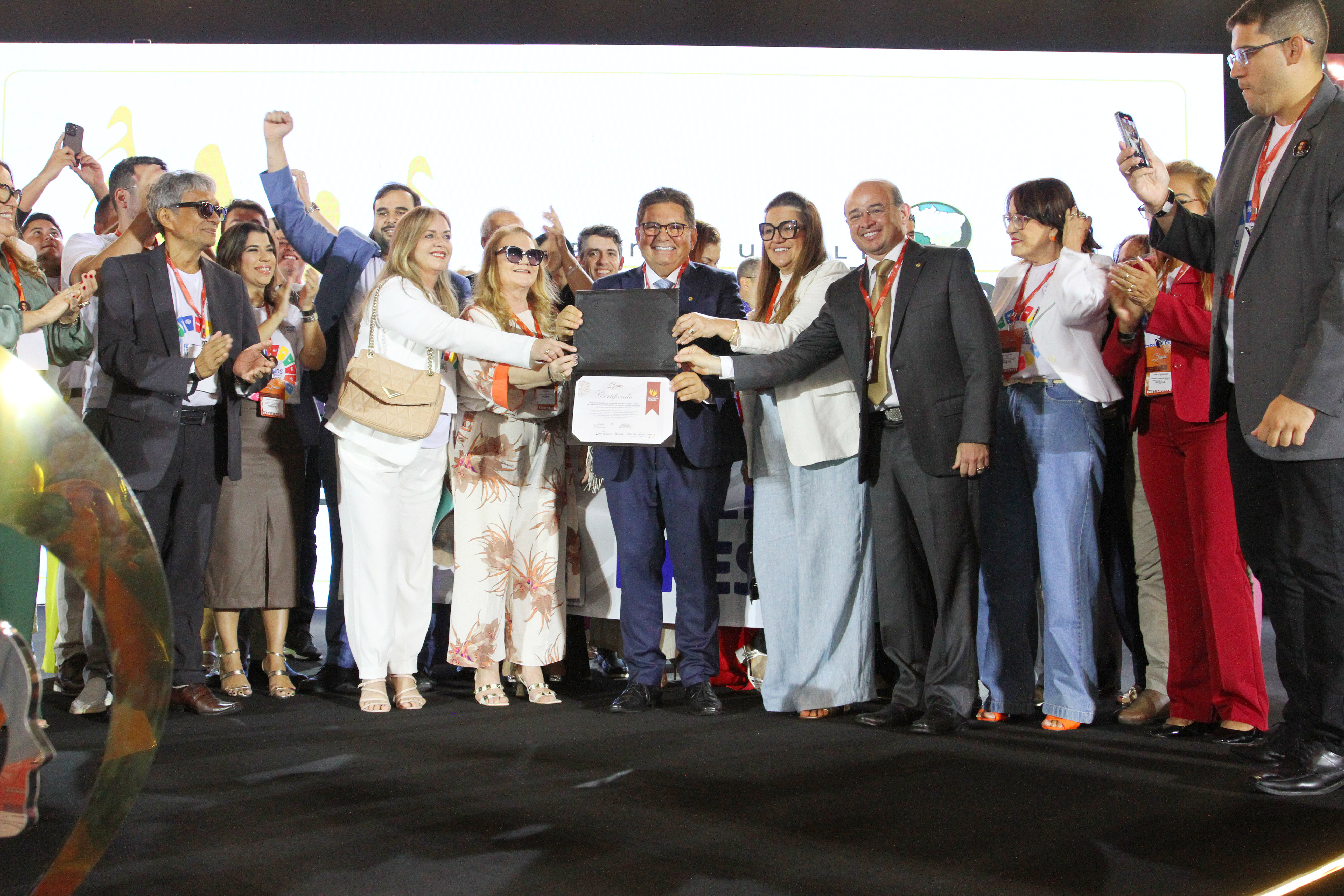 Vencedores da 4ª edição do Prêmio Unale Assembleia Cidadã realizado durante a 26ª Conferência da Unale